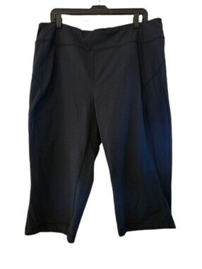 Duluth Trading Company Black Cropped Work Out/ Yoga Pants Size XL